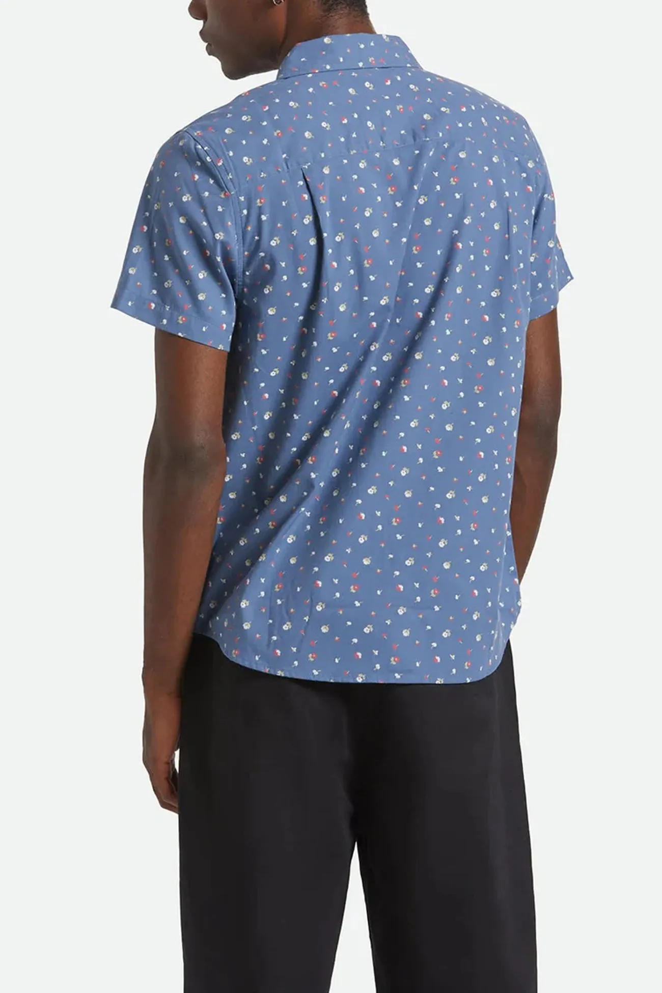 Charter Stripe Short Sleeve Woven Bering Sea Micro Floral Personalized Touch