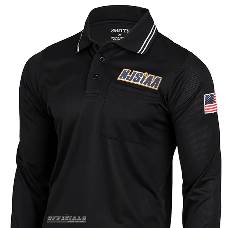 NJSIAA Logo Long Sleeve Umpire Shirts Functional Pocket