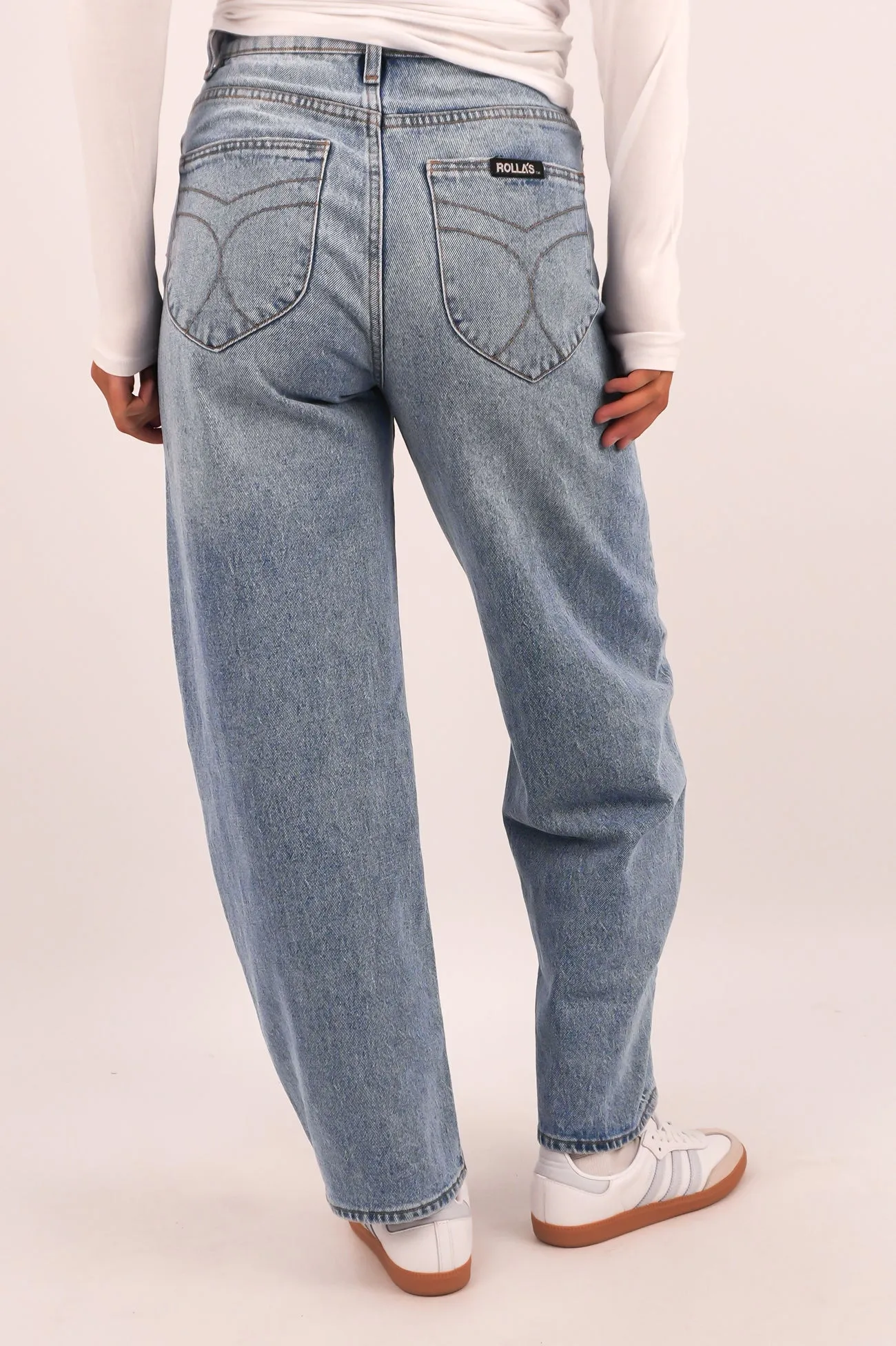 Gigi Barrel Jean Brad Blue Versatile Look Colorfast Denim