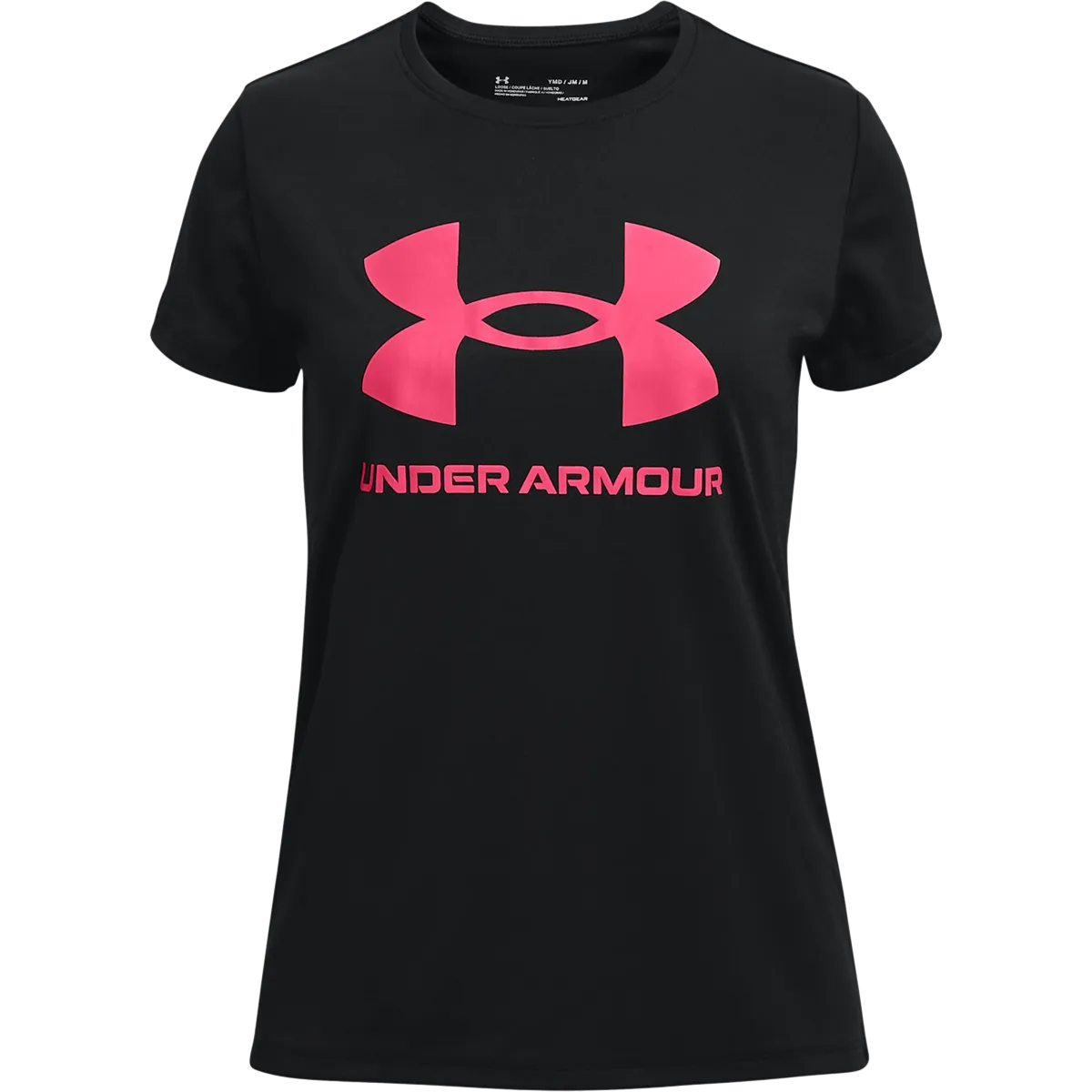 Versatile Top TexturedWeavePattern Girls' UA Tech Sportstyle Big Logo Short Sleeve