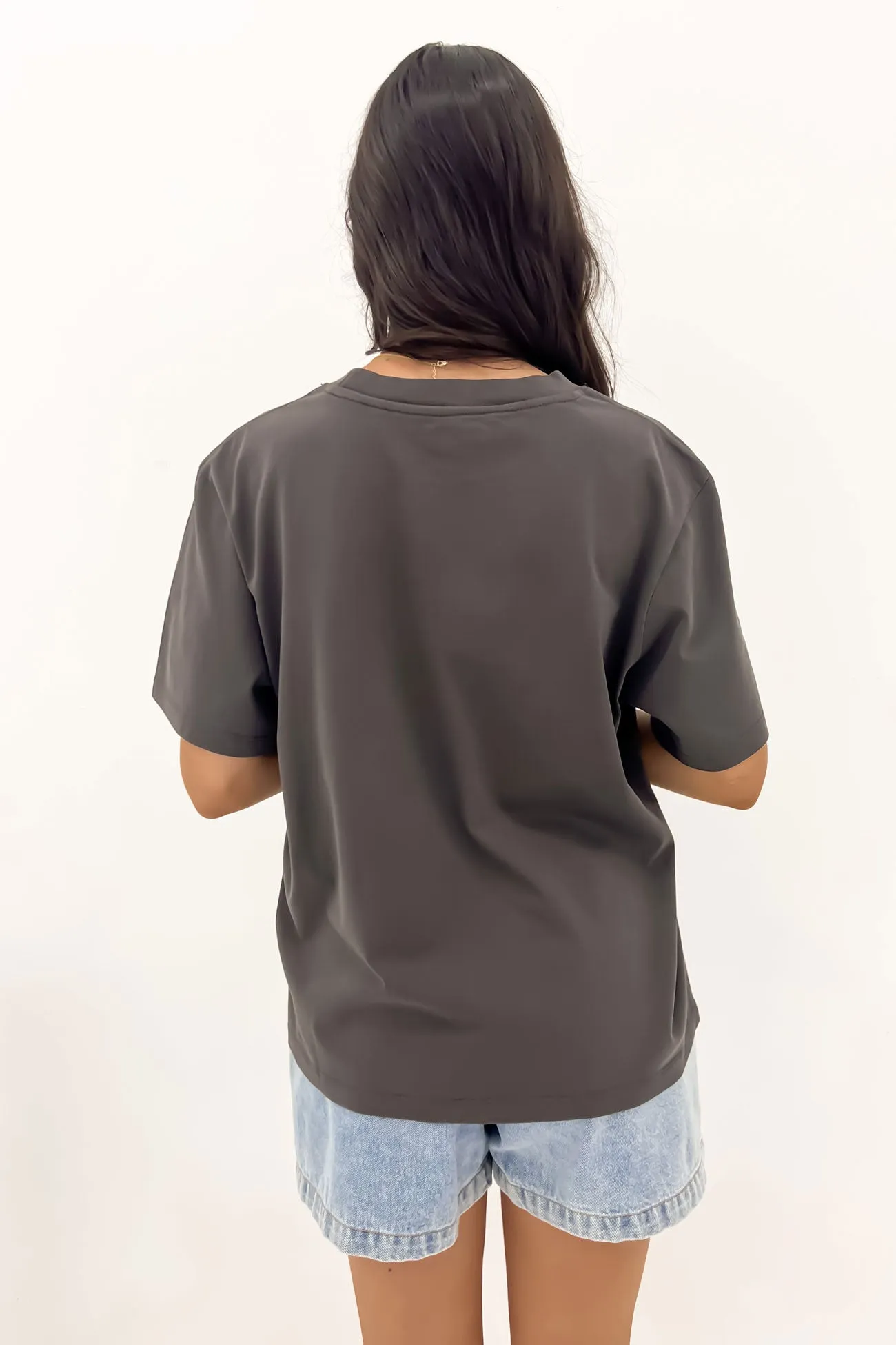 Global RVCA Easy Tee Washed Black Casual Wearable DurableStitching