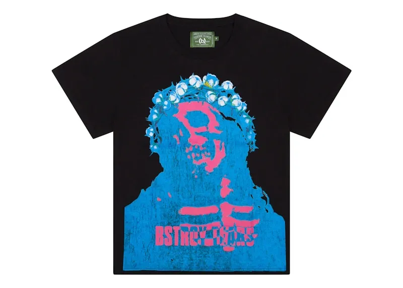 Denim Tears Bstroy Tears Crown Made Of Cotton Tee Black High-End Material