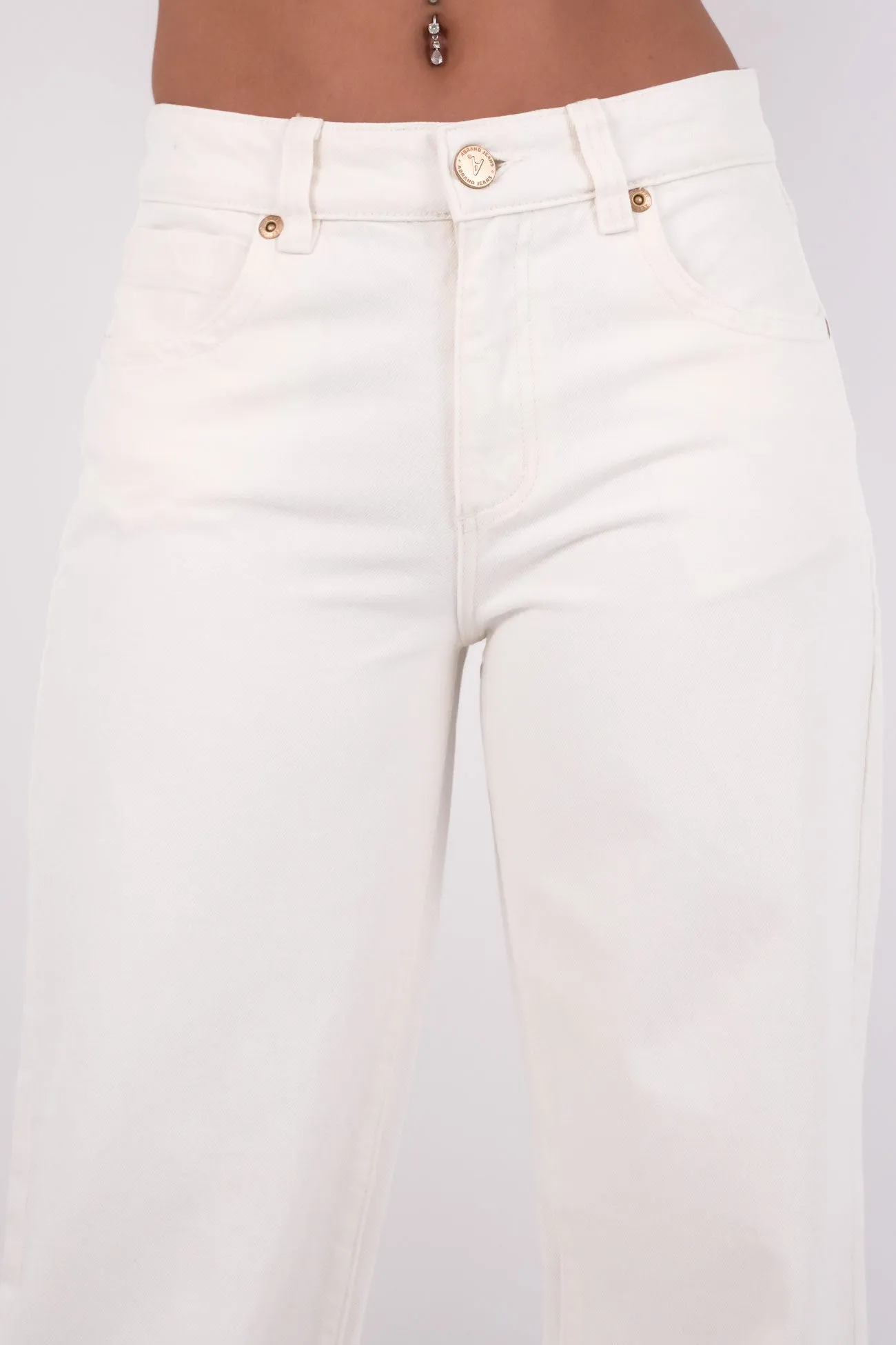 High Quality Eco Friendly A 95 Baggy Jean White Gold