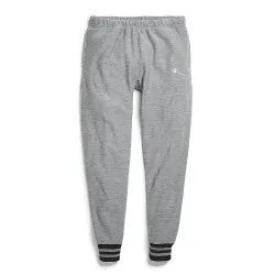 Reverse Weave Yarn Dye Rib Trim Pants Snapped Elastic waist