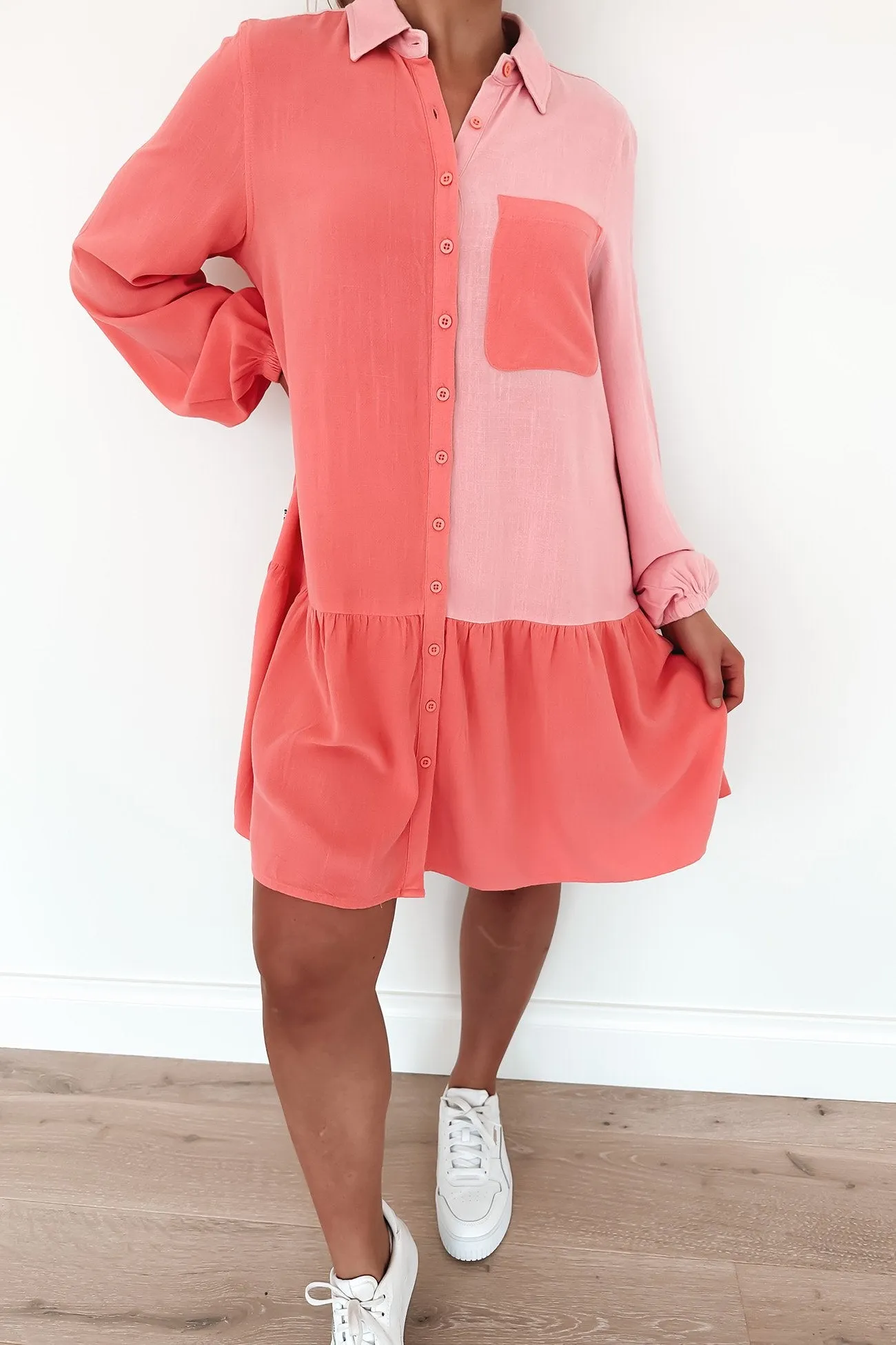 Logan Mini Dress Pink Formal Style