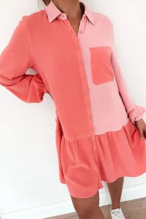 Logan Mini Dress Pink Sleek Texture Day Magic