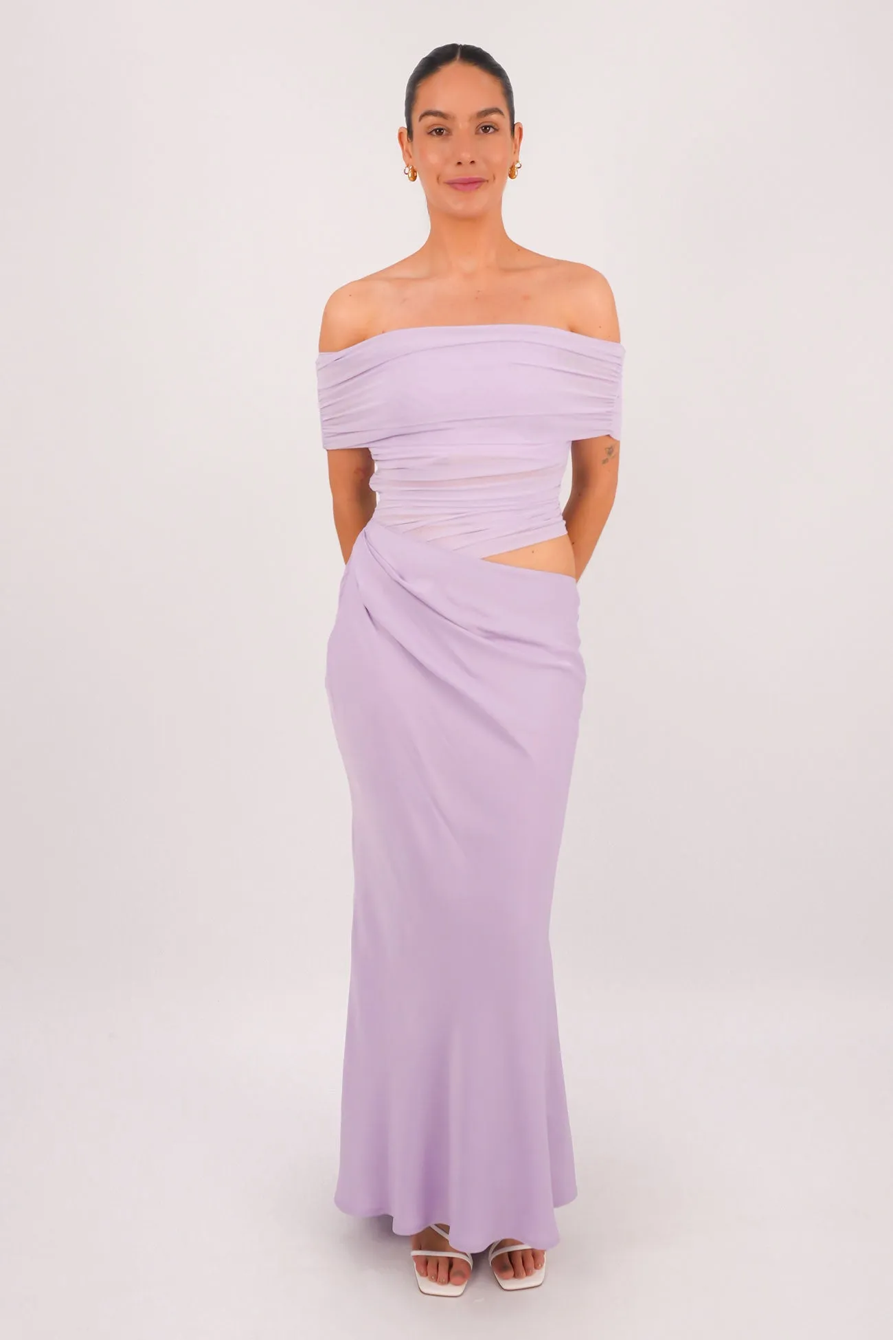Harley Maxi Dress Lilac High Cut