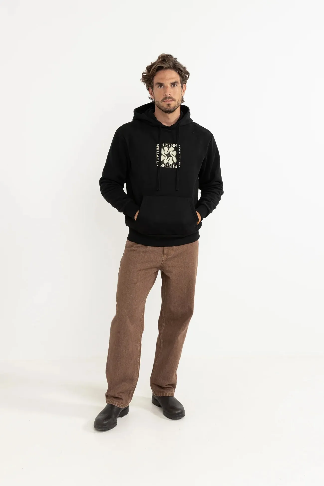 Grange Fleece Hood Black wrinkle free BreathableLining