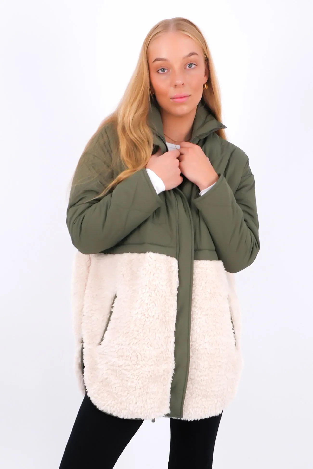 Durable Chill Piece Celia Coat Khaki