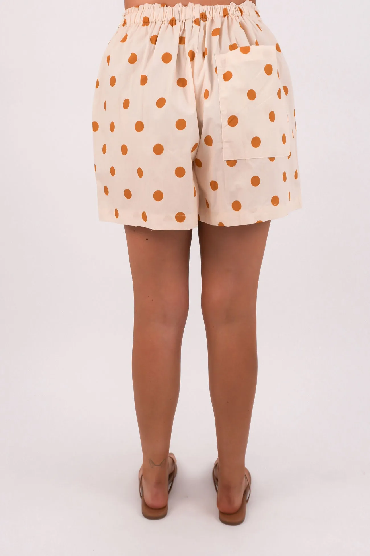 Quinn Short Mustard Spot vacation look Geometric Pattern