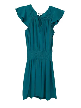 Elegant Tailoring Breathable fabric Green Dress Casual Short Parker, Size Xs