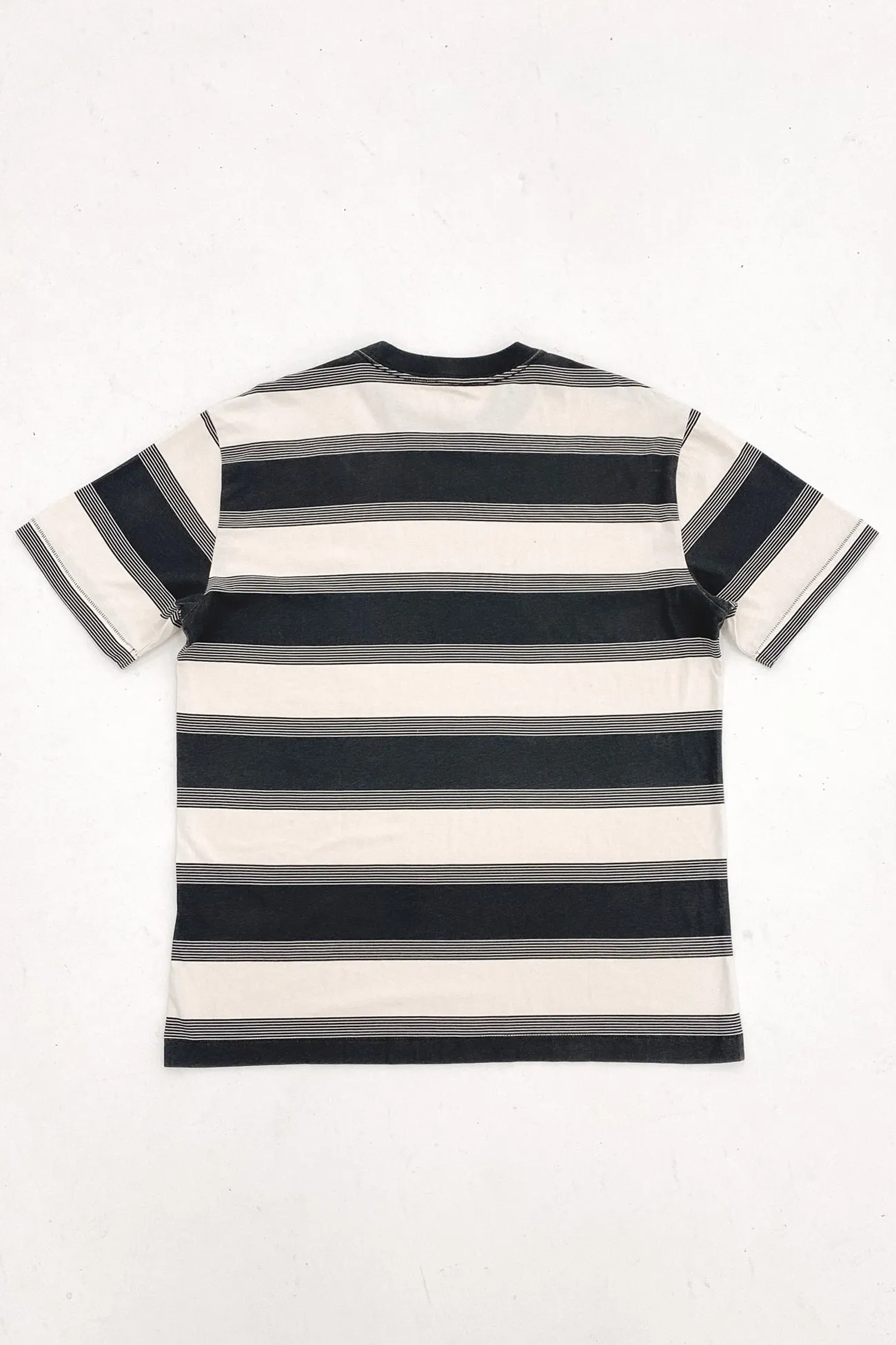 SeamFreeShoulders Street Comfort Benj Stripe Short Sleeve Tee Washed Black