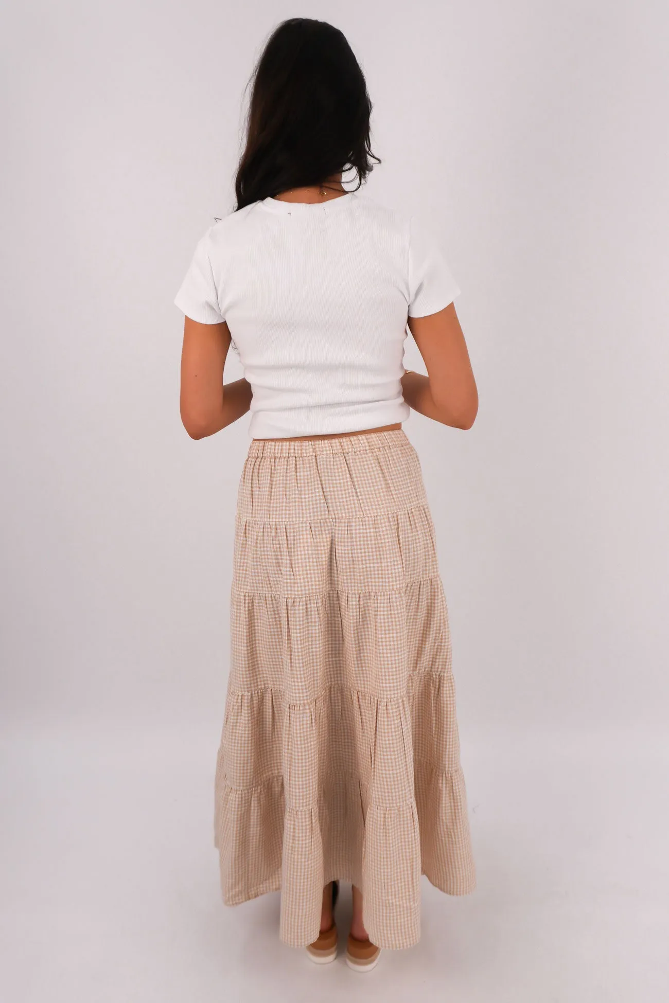 Hampton Maxi Skirt Oat Cozy Vibe Fresh Detail