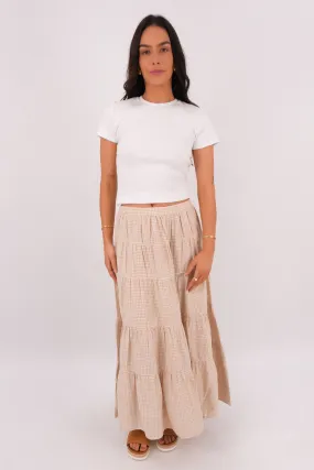 Hampton Maxi Skirt Oat Quick Dry Technology Shape Enhancing