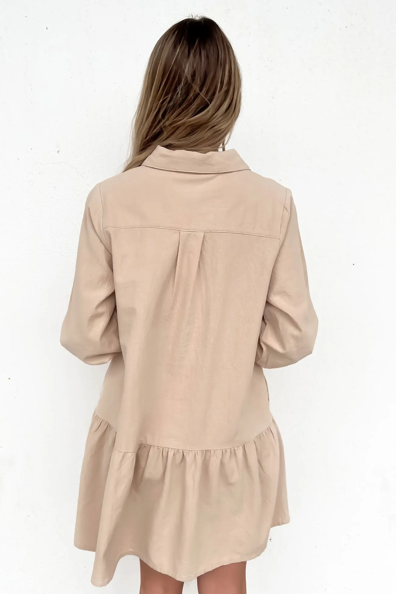 Weston Mini Dress Tan Light and Breezy
