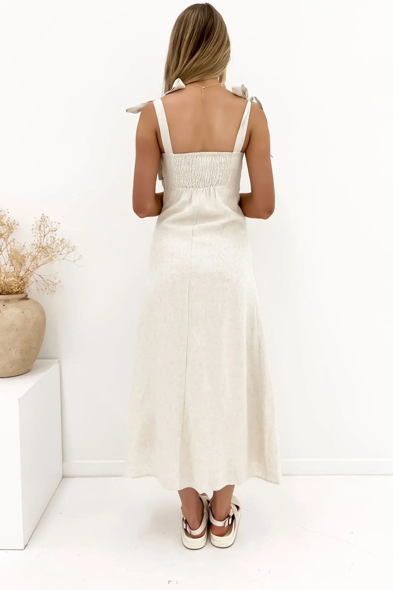 City Flow Day Magic Haze Midi Dress Oatmeal