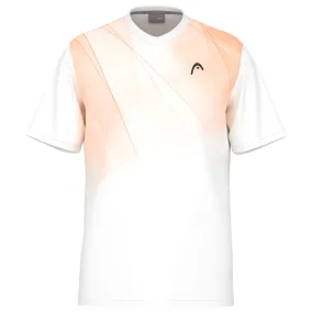 Split hem Head Boys Topspin T-Shirt - White/Campfire