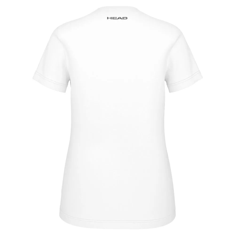 Head Girls Tie-Break T-Shirt - White/Lilac cuffs Skinny-Leg