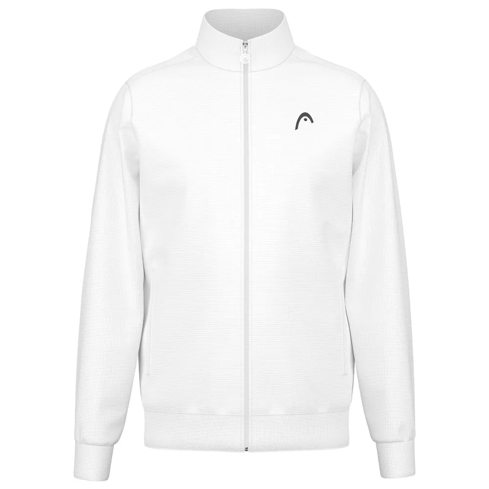 Crochet Thick Head Men's Breaker Jacket - White Pockets Feature