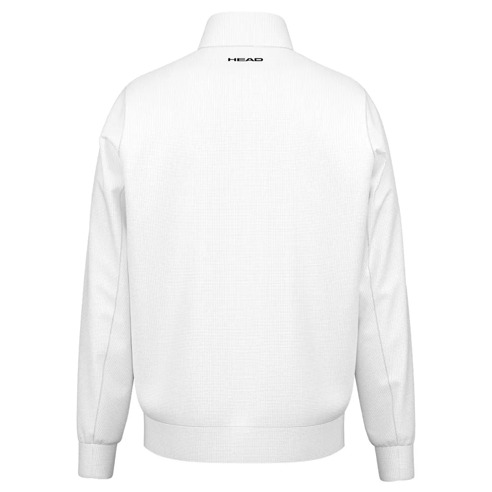 Leather Look Head Men's Breaker Jacket - White Pockets Feature