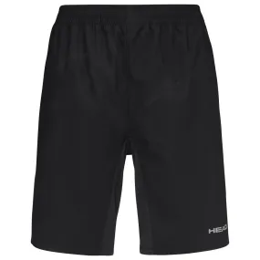 Cuffed Soft Texture Head Men's Club Bermuda 9" Shorts - Black Buttoned Closure