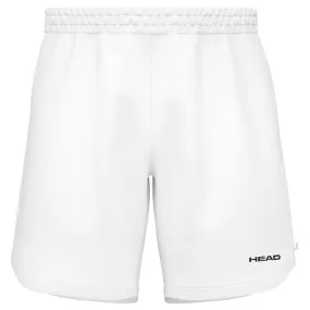Metallic accents Elastic Collar Head Men's Power Shorts - White V - neck