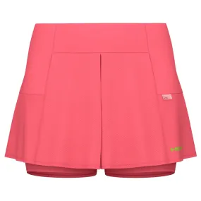 Fine Stitching Head Women's Performance Skort - Grapefruit Double-Layer