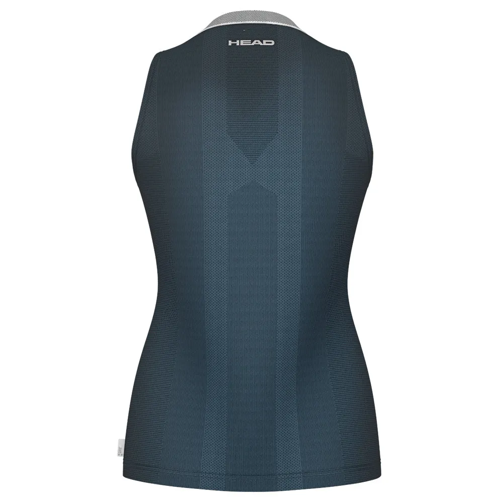 Head Women's Performance Tank - Navy shrink-resistant Embellished Details Ironing Allowed