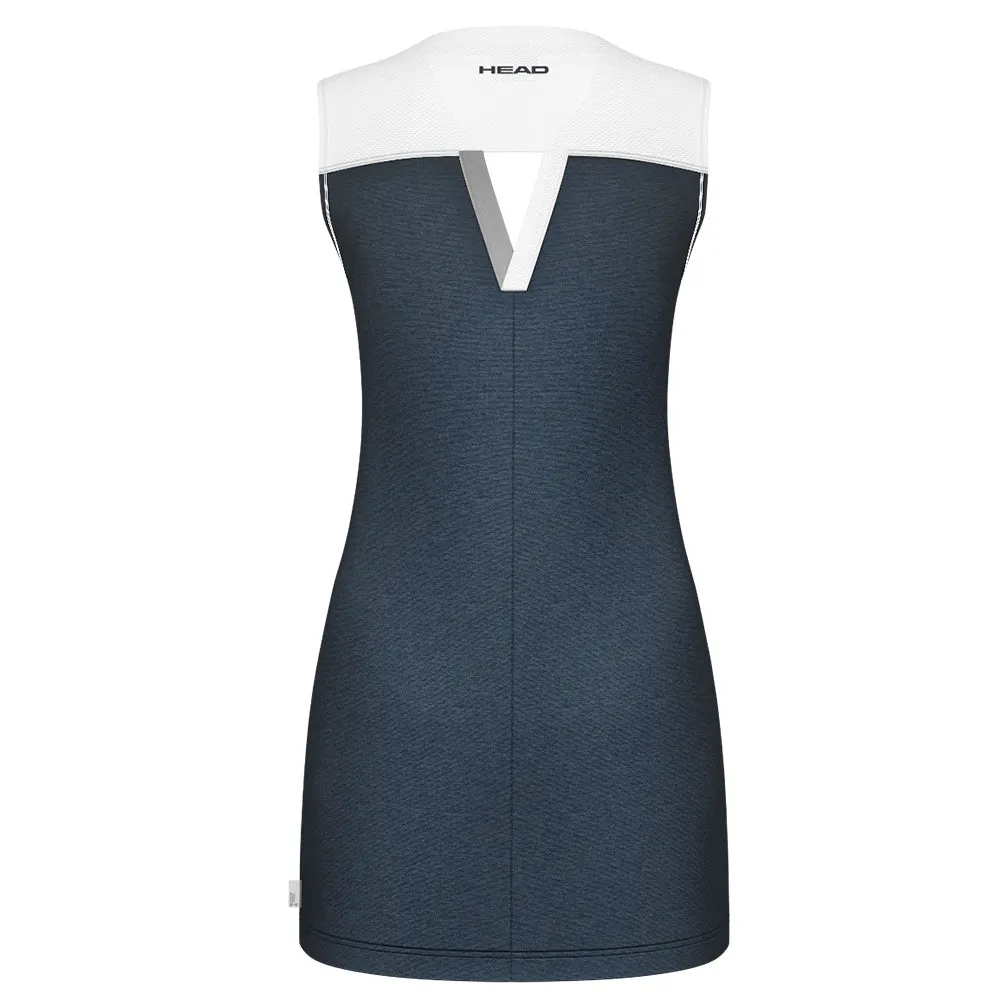 Comfort Padding collar Head Women's Play Tech Dress - Navy Embellished