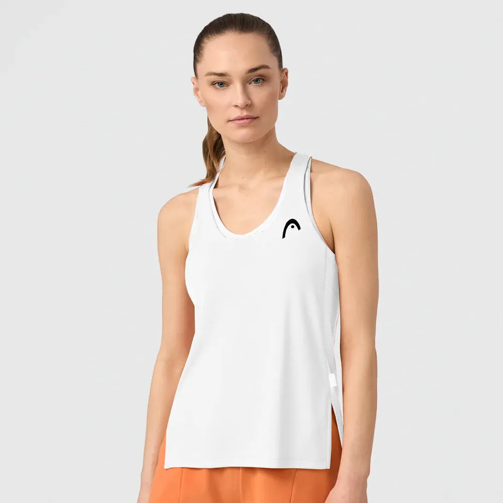 Head Women's Spirit Tank - White High Color Fastness Washable