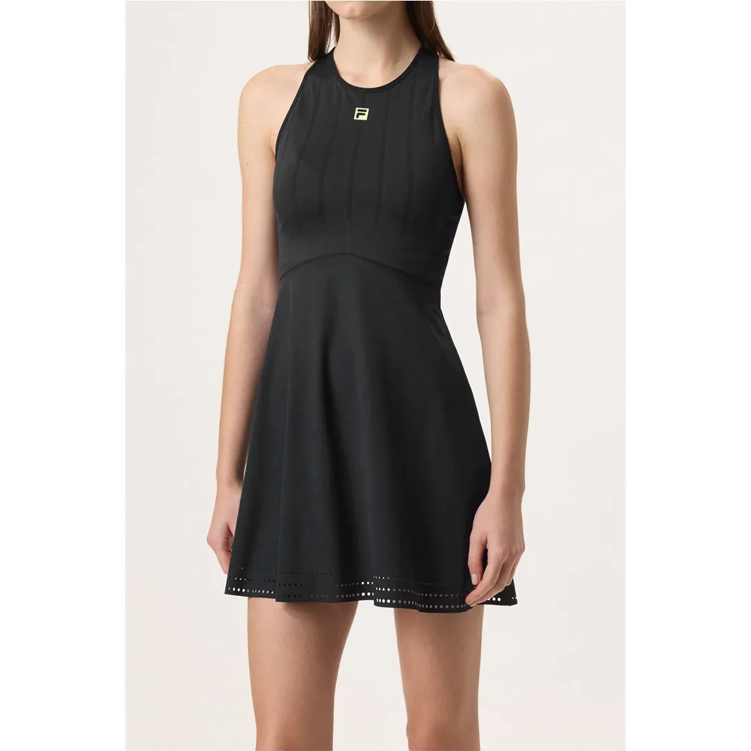 Heat Guard Fila Women's Ace Seamless Dress - Black/Shadow Lime Shine Fit