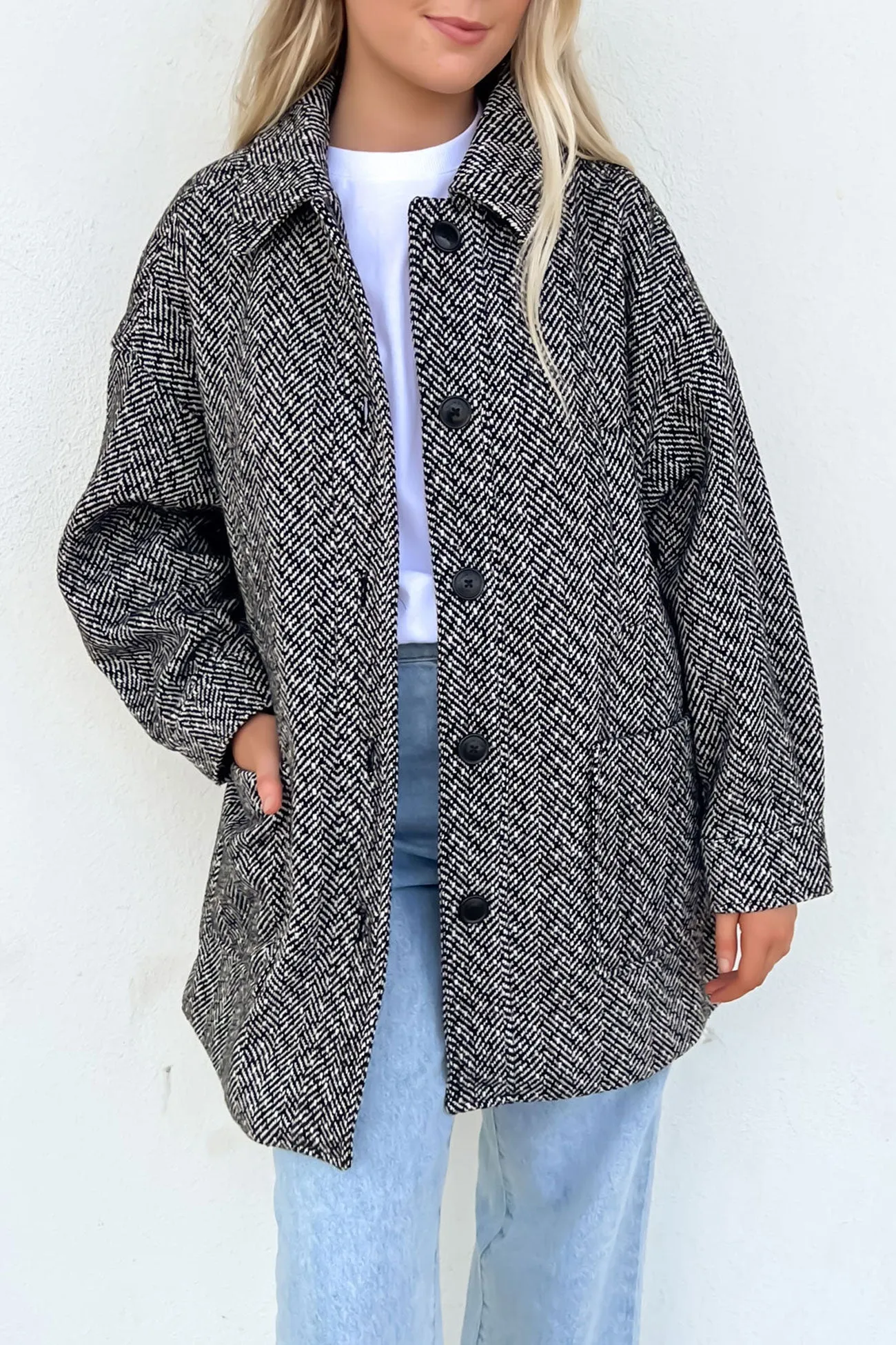 Beegy Coat Heather Grey Adjustable Cuff