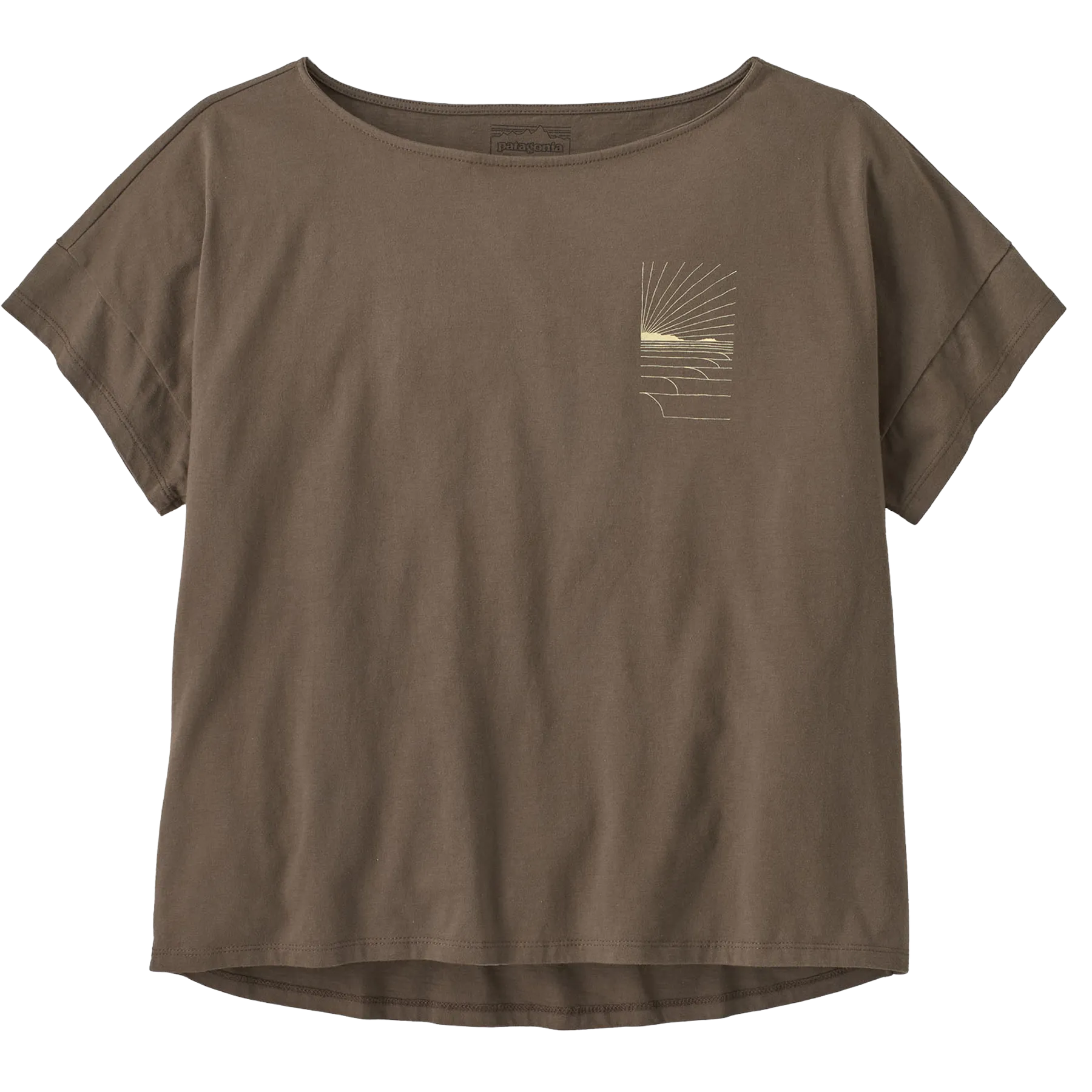 Women's Waves Rolling Relaxed Drop-Sleeve Organic Shirt Soft Knit