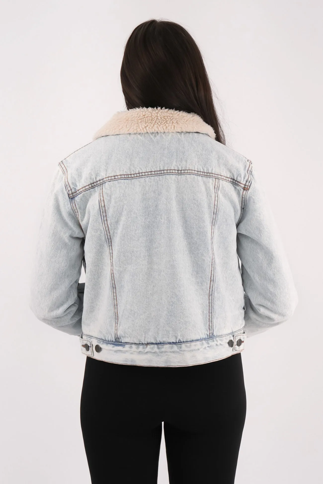 Insulated Layer Roy Sherpa Denim Jacket Ash Blue
