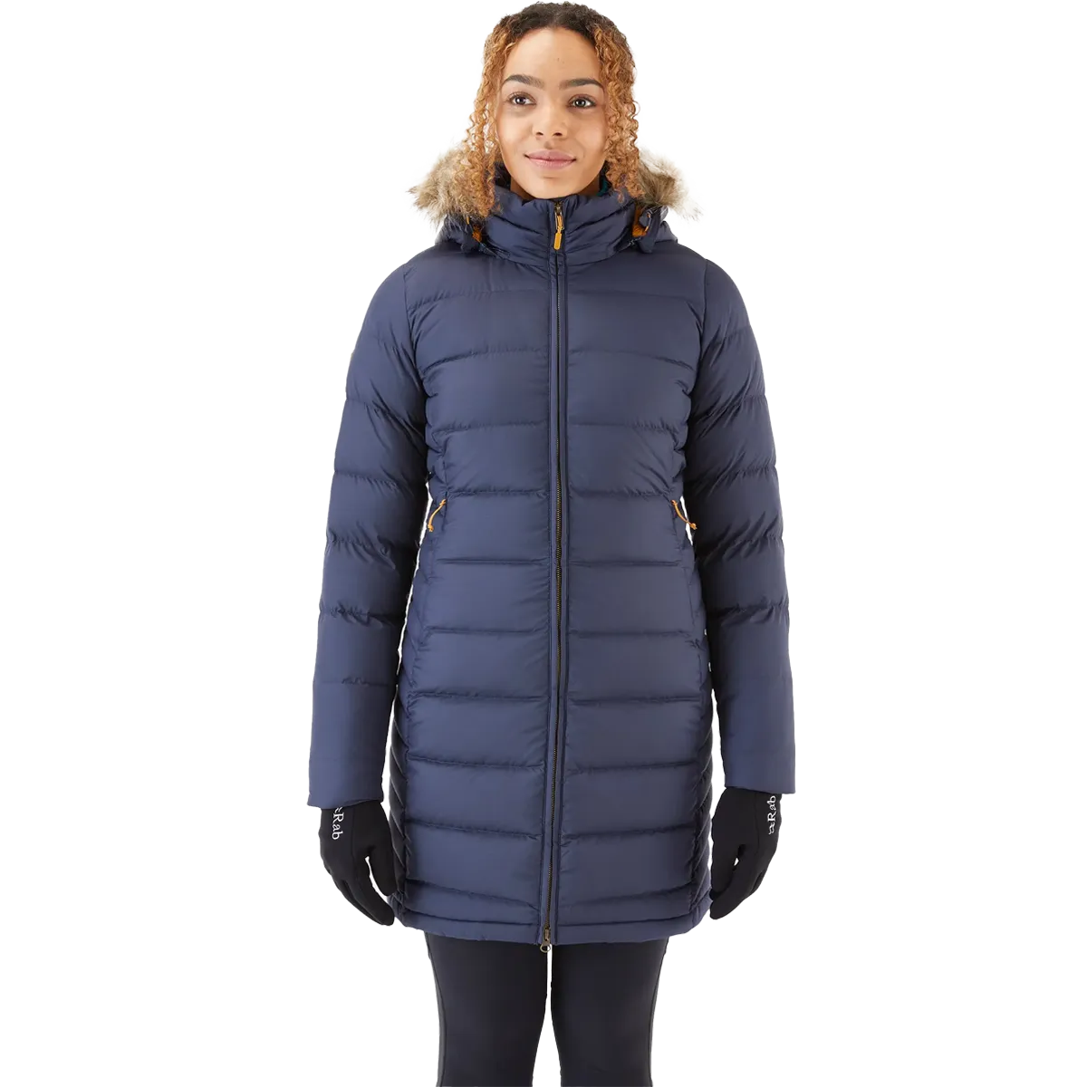 Women's Deep Cover Parka Waterproof Zipper Layered Neckline