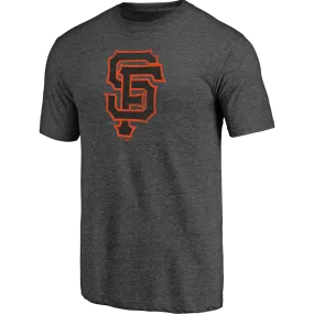 Men's Giants Triblend Logo Short Sleeve Non Irritating Seam Finish