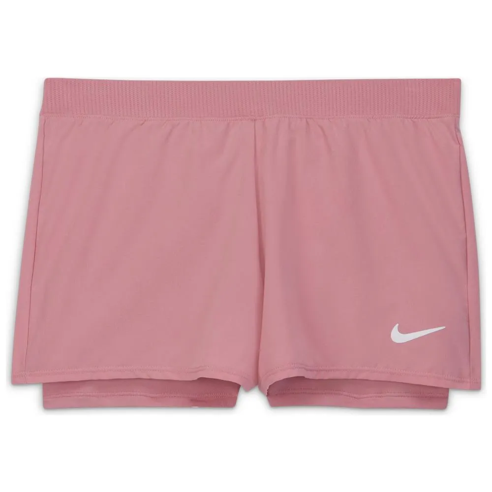 Anti-UV Nike Girls Victory Short - Elemental Pink/White