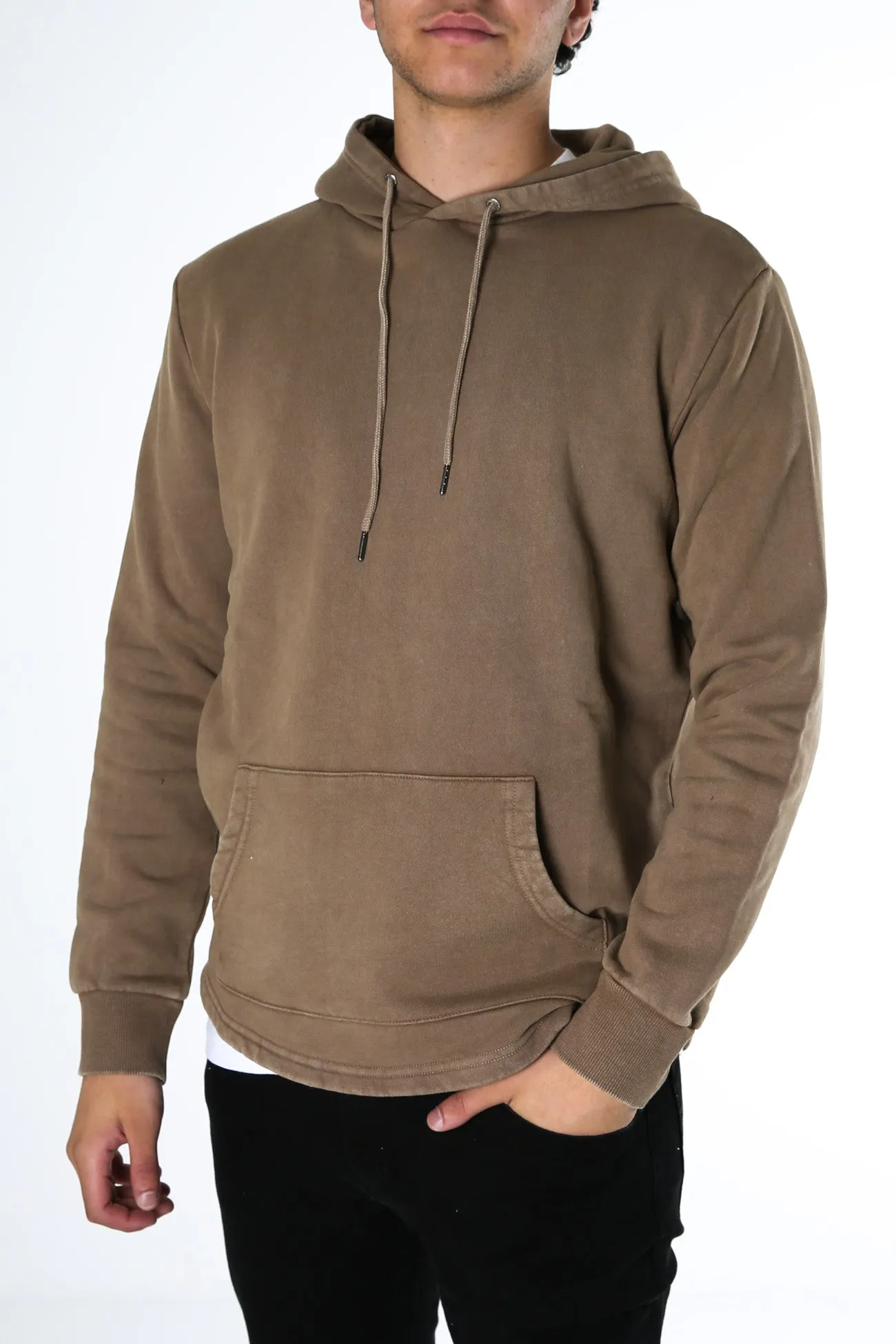 Curved Hem Hoody Brown Breathable fabric tech Weatherproof Construction