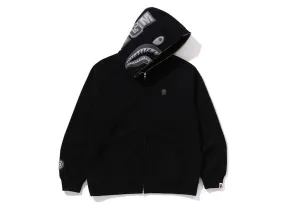 Bape Ape Head One Point Shark Zip Hoodie Black slim fit