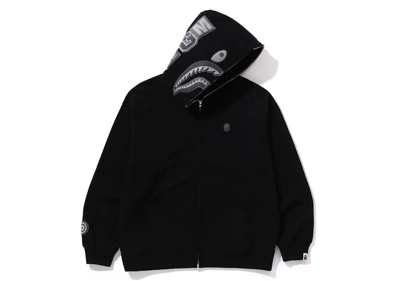 Bape Ape Head One Point Shark Zip Hoodie Black slim fit