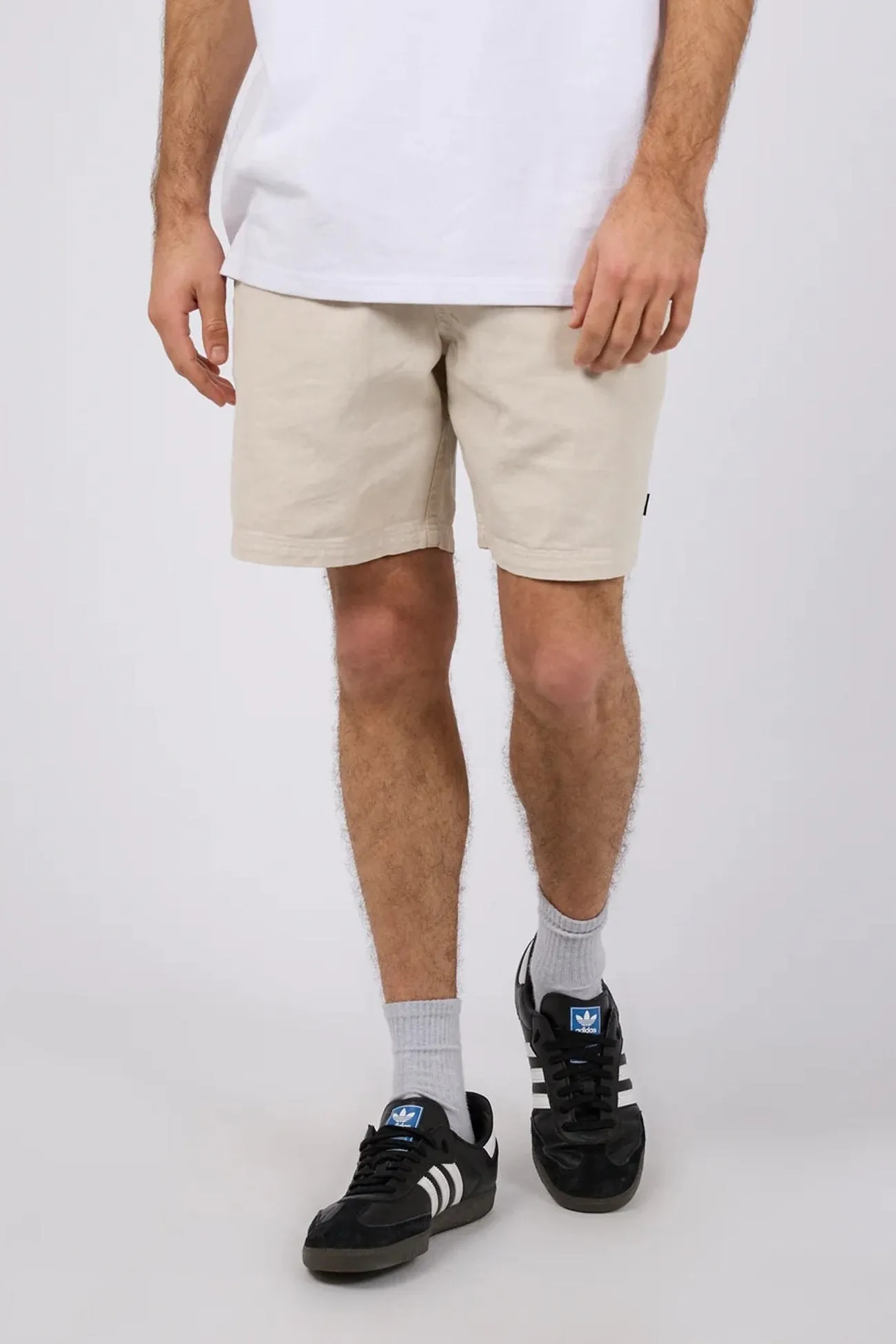 Hemp Elastic Waist Short Natural men's clothing Street Ready