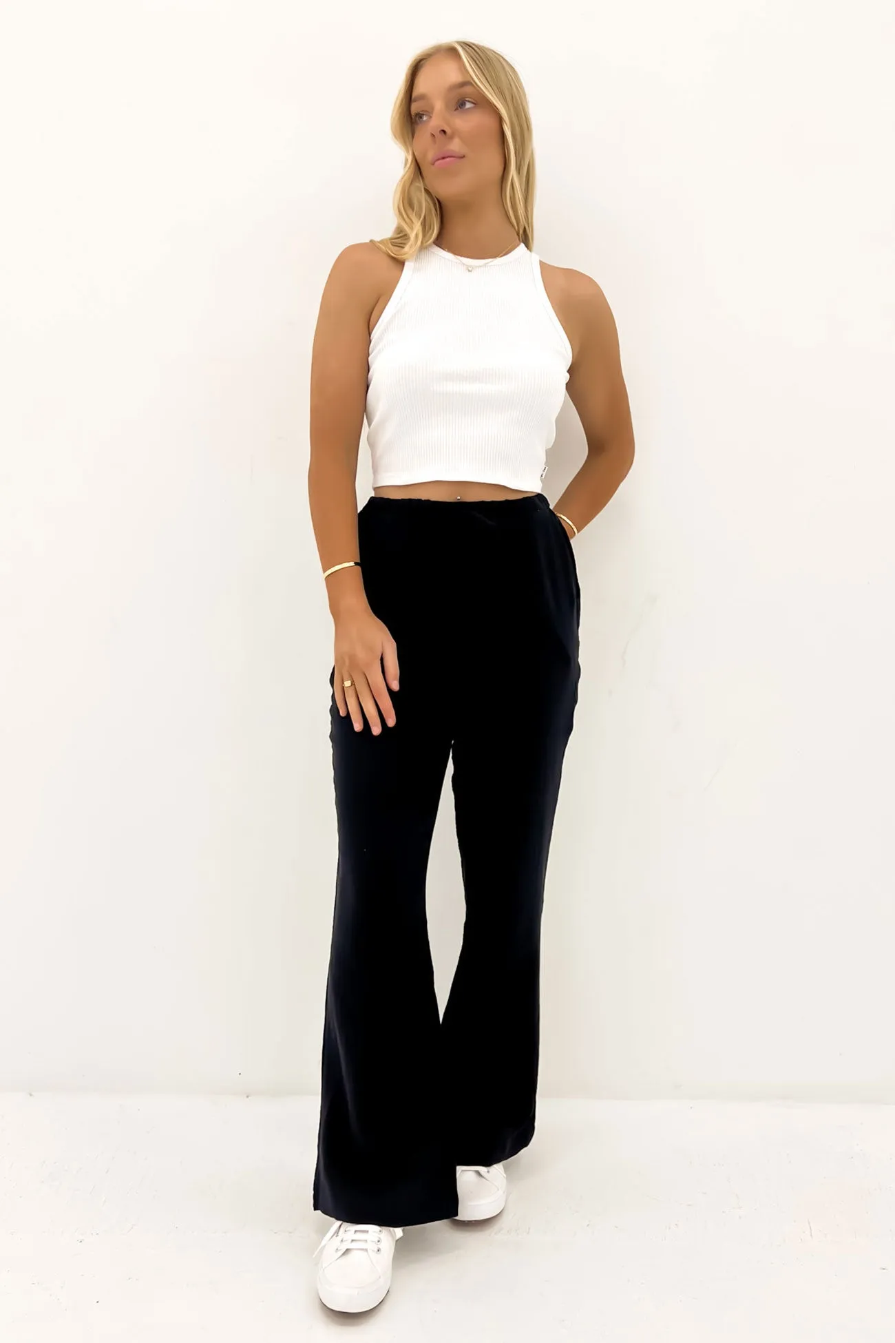 Henny Pant Black Eco Friendly Dye Trendy Wear