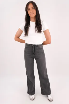 Hi Bells Jean Highway Black Acid Wash Effect Sustainable Weekend Getaway