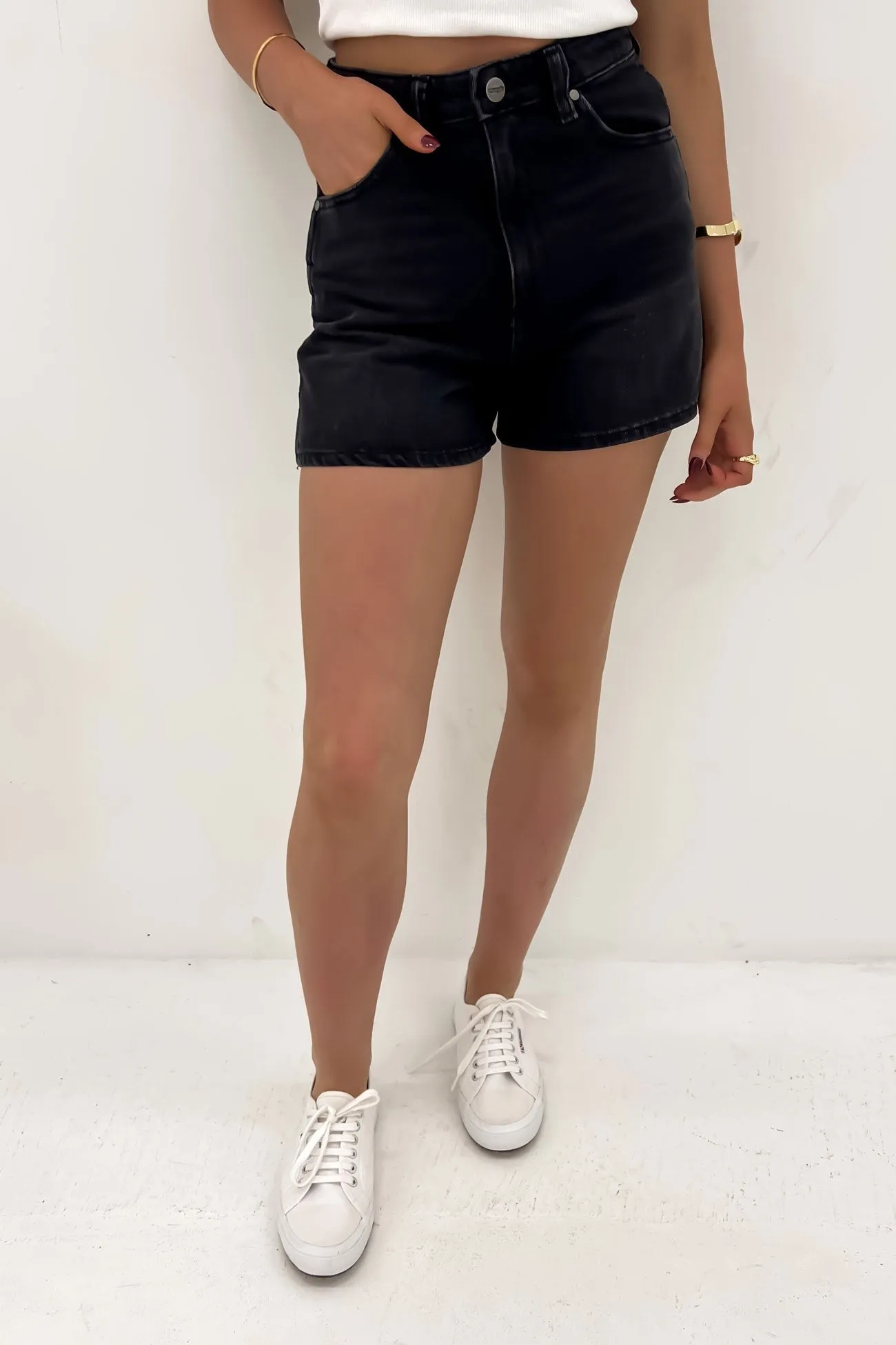 Retro Style Hi Bells Short After Dark