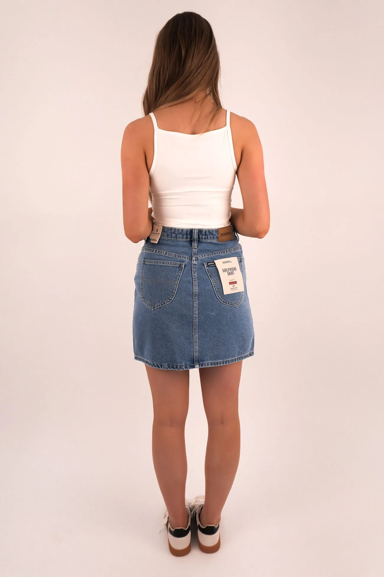 Simple looks Hi Girlfriend Skirt Bolt Of Blue