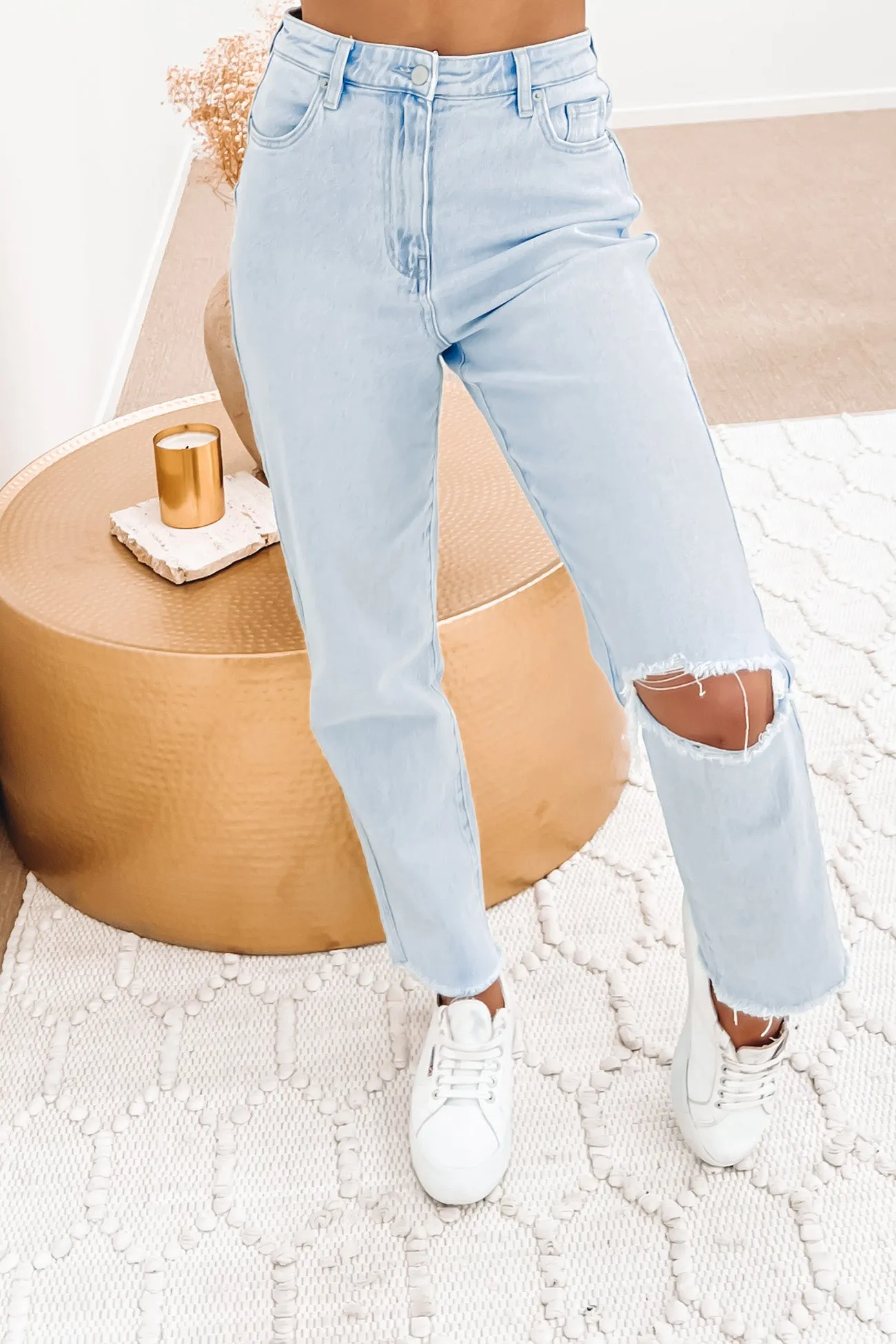 Hi Mom Jean Fortunate Fade Active Touch Picnic Style Textured