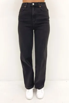 Great Base Base Style Hi Wide Leg Jean Vintage Black