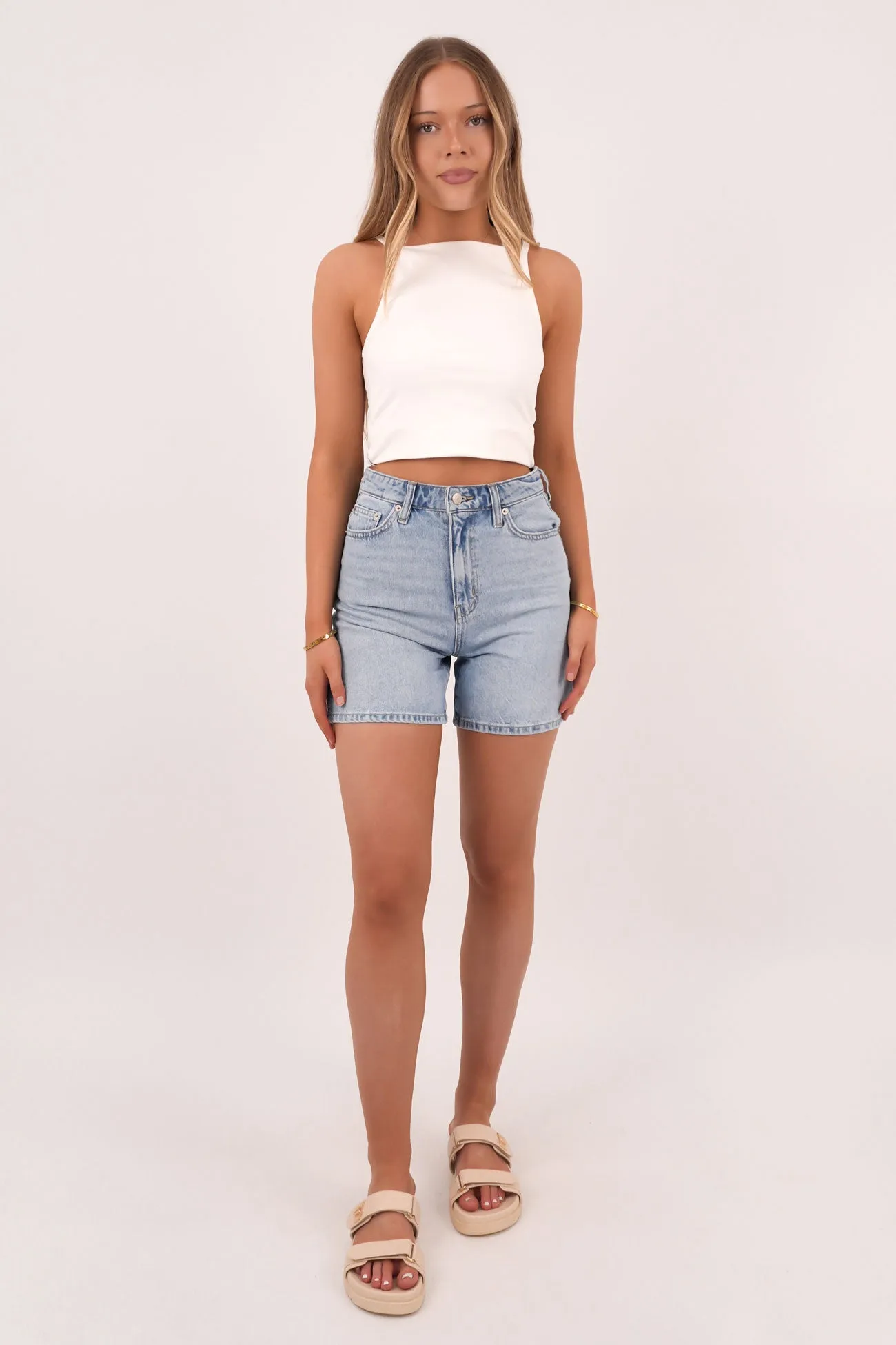 Hi Wide Short Precious Blue City Shorts Trendy Comfort