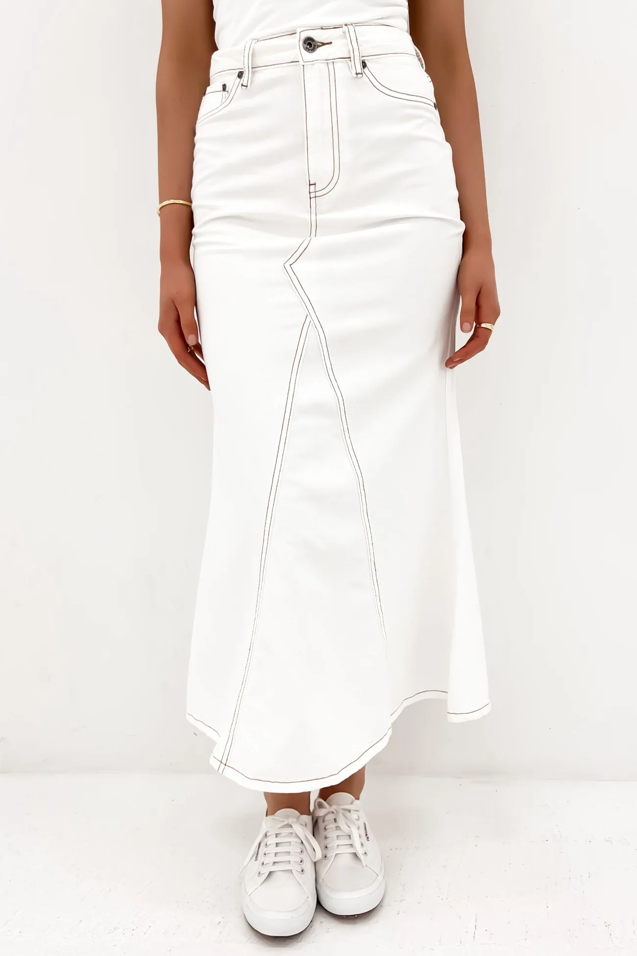 Lana Skirt Vintage White Easy Care Cozy Edge
