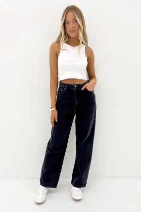 High Baggy Jean Dusted Black Petite Shopping Day Vibrant